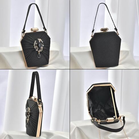 Rhinestone Evening Bag for Women Sparkly Sequin Clutch Bag Bridal Wedding Purse Crystal Handbag Glitter Shoulder Bag in Saudi Arabia
