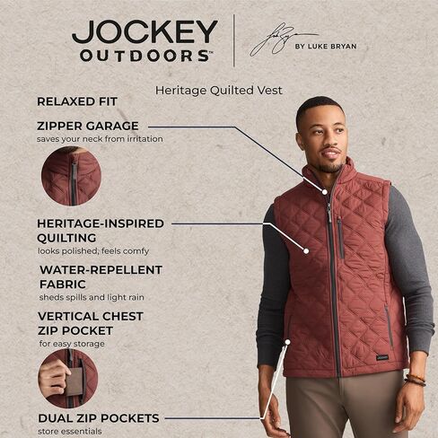 Jockey Outdoors Men's Casualwear Heritage Quilted Vest in Saudi Arabia