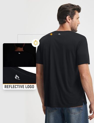 baleaf Men's Pocket T Shirts Short Sleeve Sun Shirts UPF 50+ UV SPF Lightweight Quick Dry Hiking Fishing Swim Rash Guard in Saudi Arabia