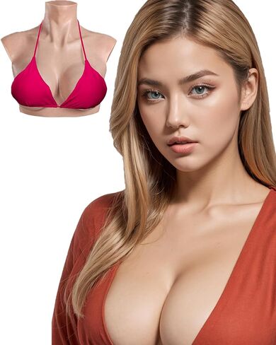 KUMIHO Silicone Breastplate Fake Boobs with Realistic Breast Plates for Crossdressers Transgender Drag Queen in Kuwait