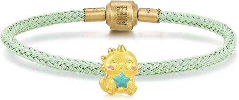 CHOW SANG SANG 999 24K Gold Charme Cute Dinosaur Baby with Star Charm Bracelet for Women 93493C in Saudi Arabia