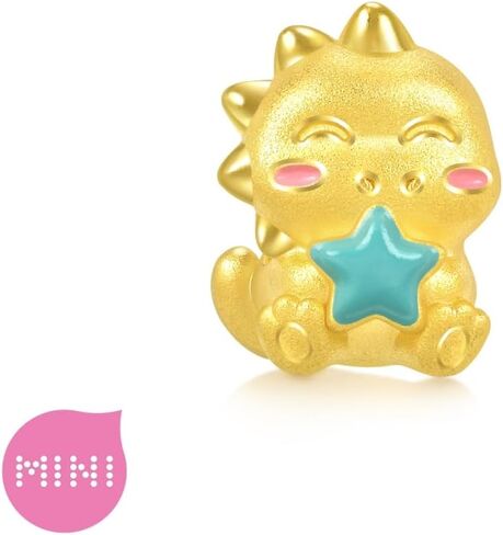 CHOW SANG SANG 999 24K Gold Charme Cute Dinosaur Baby with Star Charm Bracelet for Women 93493C in Saudi Arabia