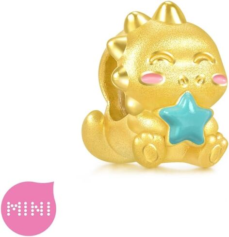 CHOW SANG SANG 999 24K Gold Charme Cute Dinosaur Baby with Star Charm Bracelet for Women 93493C in Saudi Arabia