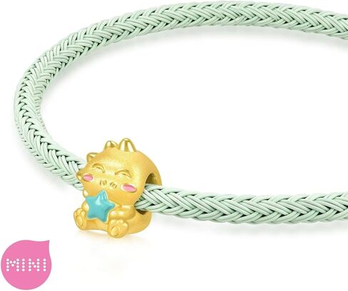 CHOW SANG SANG 999 24K Gold Charme Cute Dinosaur Baby with Star Charm Bracelet for Women 93493C in Saudi Arabia