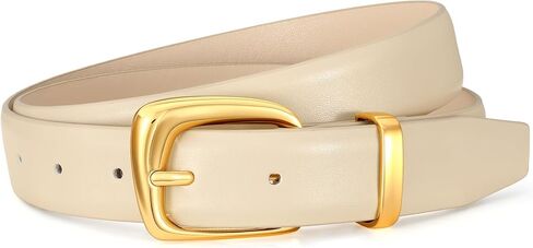 VONMELLI Womens Leather Belt for Jeans Dresses Waist Belt for Women Fashion Retro Gold Buckle Ladies Belts in Saudi Arabia
