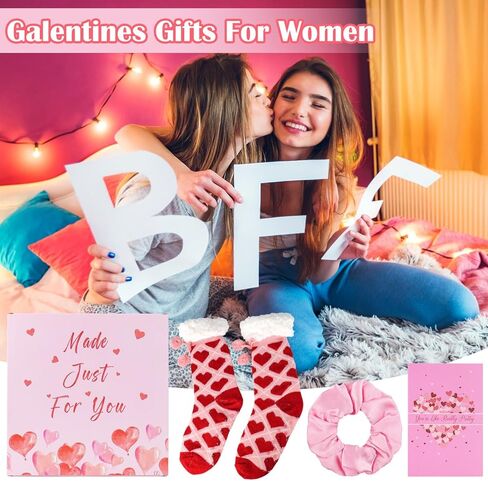 Ithmahco Valentine Socks For Women – Cozy Fuzzy Non-Slip Warm Winter Socks, Galentines Gifts For Her, Galentines Day Gifts in Saudi Arabia