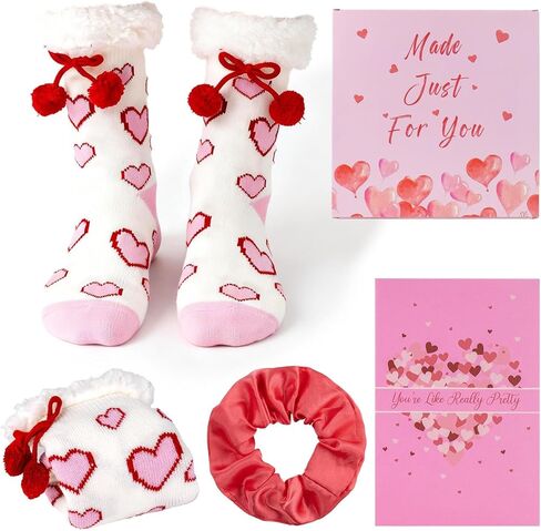 Ithmahco Valentine Socks For Women – Cozy Fuzzy Non-Slip Warm Winter Socks, Galentines Gifts For Her, Galentines Day Gifts in Saudi Arabia