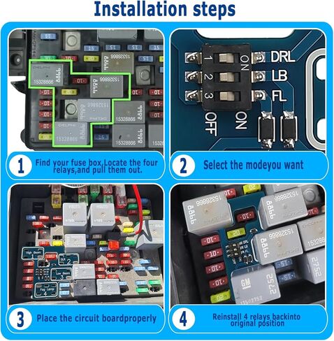 قابلة للتخصيص 6 تعديل عالي و8 تعديل عالي لـ 2003-2007 تشيفي سيلفرادو وسييرا 1500/2500/3500 كلاسيك | مصابيح ضباب DRL ذات عوارض منخفضة تظل مضاءة مع عوارض عالية | تركيب التوصيل والتشغيل in Kuwait