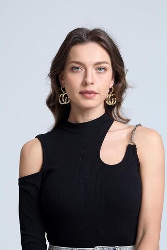 Luxurious 24K Gold Letter G Earrings For womens - Premium Gift for Style Seekers in Saudi Arabia