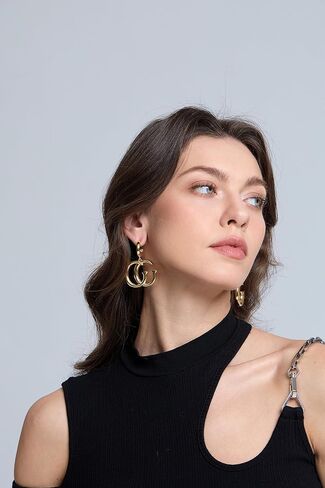 Luxurious 24K Gold Letter G Earrings For womens - Premium Gift for Style Seekers in Saudi Arabia