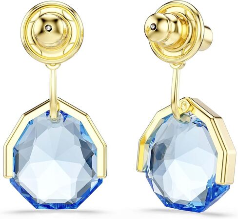 Swarovski Gema earring jackets, Blue, Gold-tone plated in Saudi Arabia