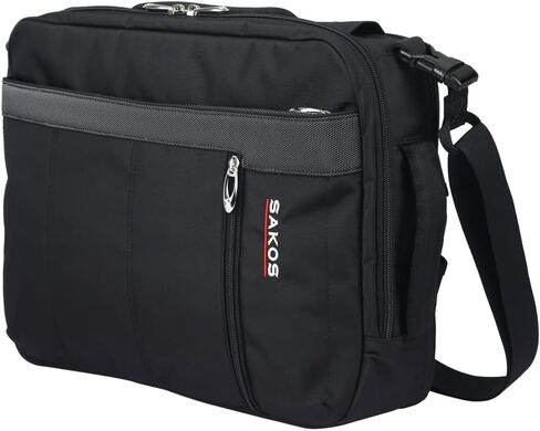SAKOS FLASH 17 Laptop Case 15.6 Inch, 15.6 Laptop Case, Laptop Bag For Men, Computer Bag For Men, Water Resistant Messenger Bag Compatible With Macbook Pro 13/14/15", HP, Dell, Lenovo, Asus in Saudi Arabia