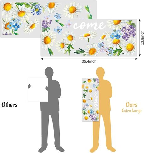 JarThenaAMCS 35.4 x 13.8'' Extra Large Spring Floral Window Clings Daisy Hydrangea Flower Welcome Glass Decal Stickers for Summer Home Office Classroom Shop Party Wall Decor,2 Sheets in Saudi Arabia