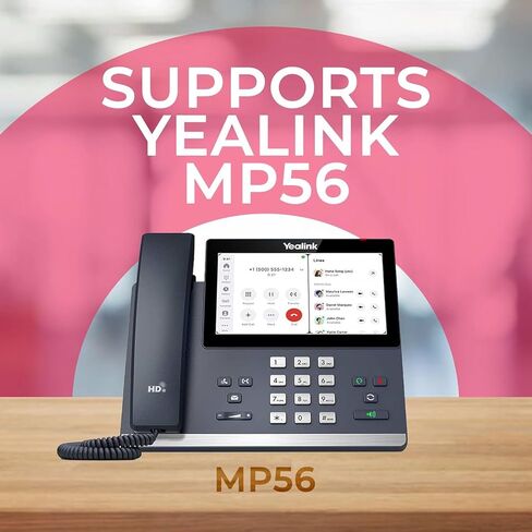 Yealink MP56 حامل هاتف مثبت على الحائط، حامل متين وآمن للهواتف المكتبية، سهل التركيب، منظم موفر للمساحة للمكاتب ومراكز الاتصال والعيادات ومحطات العمل والاستخدام المنزلي مع قماش GTW. in Saudi Arabia