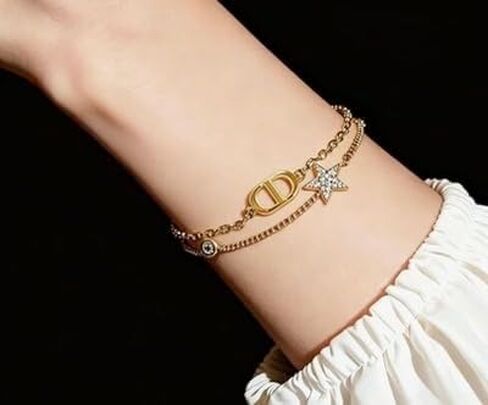 RZLDZL Elegant 18K Gold Women’s Initial Bracelet, Luxury Designer Chain Bracelet with Initial, a symbol of timeless elegance and personal flair in Saudi Arabia
