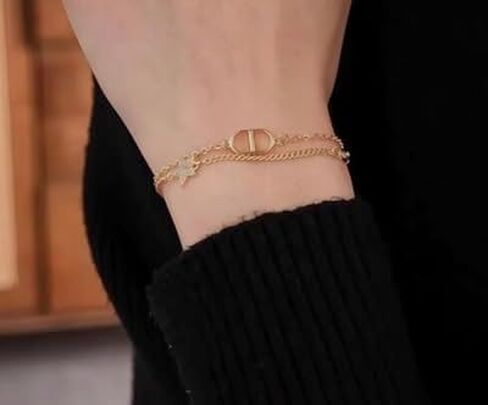 RZLDZL Elegant 18K Gold Women’s Initial Bracelet, Luxury Designer Chain Bracelet with Initial, a symbol of timeless elegance and personal flair in Saudi Arabia