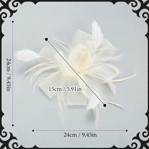 Womens Fascinator Hat Headpiece Tea Party Flower Hair Clip 20s Vintage Wedding Hair Accessories for Wedding Cocktail in Saudi Arabia
