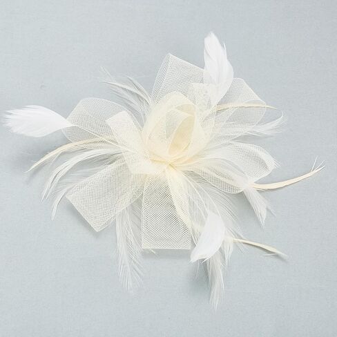 Womens Fascinator Hat Headpiece Tea Party Flower Hair Clip 20s Vintage Wedding Hair Accessories for Wedding Cocktail in Saudi Arabia