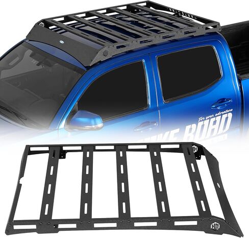 Hooke Road Double Cab Tacoma Roof Rack Steel Cross Bars for 2005-2023 Toyota Tacoma 2nd 3rd Gen, Overland Rooftop Cargo Carrier Basket in Saudi Arabia