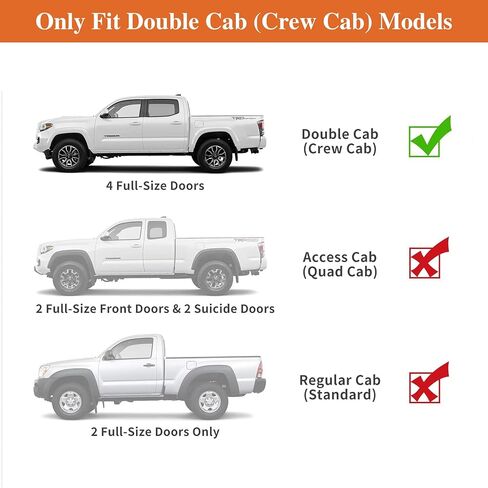Hooke Road Double Cab Tacoma Roof Rack Steel Cross Bars for 2005-2023 Toyota Tacoma 2nd 3rd Gen, Overland Rooftop Cargo Carrier Basket in Saudi Arabia