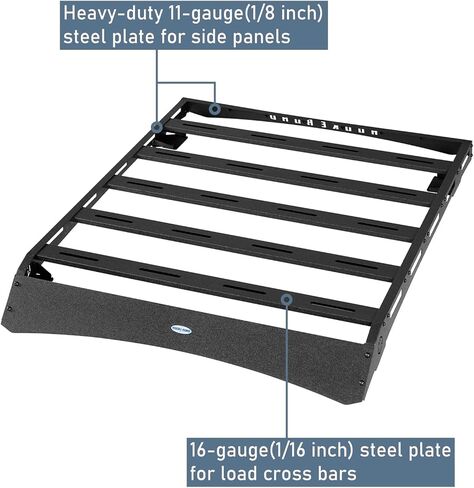 Hooke Road Double Cab Tacoma Roof Rack Steel Cross Bars for 2005-2023 Toyota Tacoma 2nd 3rd Gen, Overland Rooftop Cargo Carrier Basket in Saudi Arabia