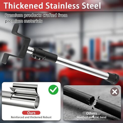 أداة خافض دواسة الفرامل، أداة خافض دواسة الفرامل قابلة للتعديل 19-41 تصميم مزدوج الرأس مضاد للانزلاق من الفولاذ المقاوم للصدأ مناسب لأعمال إصلاح نظام مكابح السيارات in Kuwait