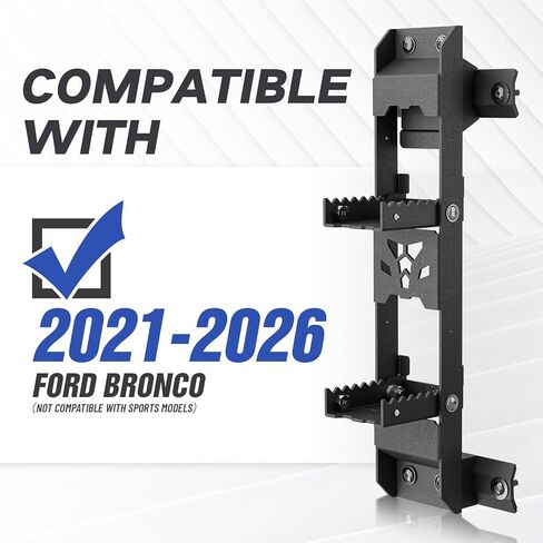 for Bronco Hinge Step Foldable Metal Foot Pegs, Compatible with 2021 2022 2023 2024 2025 2026 Ford Bronco 2/4 Doors, Tailgate Ladder Hinge Step, Step Roof Accessories in Saudi Arabia