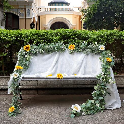 6 Ft Eucalyptus Garland for Table Centerpieces, 2 Packs Artificial Eucalyptus Vine Fake Silver Dollar Eucalyptus Garland for Wedding Backdrop Mantelpiece Arch Doorway Indoor Outdoor Greenery Decor in Saudi Arabia