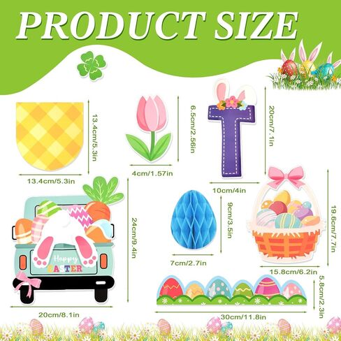 Konsait 67Pcs Easter Bulletin Board Decorations Set, Spring Flowers Borders 3D Eggs Cutouts for School Home Office, Easter Decorations in Saudi Arabia
