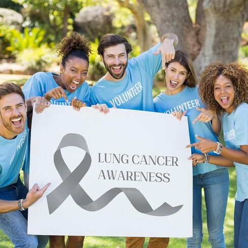 200pcs Lung Cancer Awareness Bracelets Bulk White Ribbon Silicone Bracelets Inspirational Brain Bone Lung Cancer Awareness Wristband for Women Men Public Fundraising Charity Campaign in Saudi Arabia