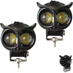 LED Motorcycle Headlight | Motorcycle Owl Headlight LED Spot Light | Adjustable Waterproof Flashlights for Car SUV Boat Truck Tractor Vehicle Rider Urban Automotive in Kuwait