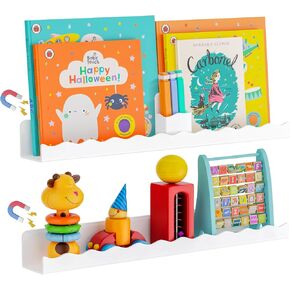 عبوتان من الرف المغناطيسي للسبورة البيضاء، رف الكتب المغناطيسي لغرف الأطفال، أرفف مغناطيسية أكريليك قابلة لإعادة الاستخدام مقاس 17 بوصة مع حامل أقلام، رف مغناطيسي عائم للعرض للفصول الدراسية والمكتب والمطبخ in Kuwait