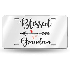 Blessed Grandma License Plate Cover Novelty Metal License Plate for Front of The Car Vanity Gifts for Women Girls and Man, 6 X 12 inches in Saudi Arabia