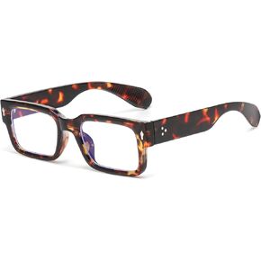 نظارات PORADAY مستطيلة للنساء والرجال نظارات زرقاء فاتحة ونظارات مربعة سوداء in Kuwait