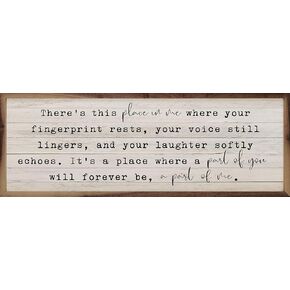 هدايا ذاكرة كيندريك المنزلية - يوجد هذا المكان ديكور تذكاري من الخشب الصلب للحزن أو الفجيعة الفريدة أو الحزن أو الهدايا التذكارية لفقدان أحبائك، هدية تعاطف، 30.48 سم × 10.16 سم in Kuwait
