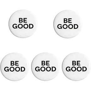 5 قطع من دبابيس وأزرار Be Good، شارات دائرة مضادة للجليد، دبابيس دائرية على الصدر، بروش ديكور، دبوس بروش مزخرف للعدالة الاجتماعية، إكسسوار أزياء المشاهير in Kuwait