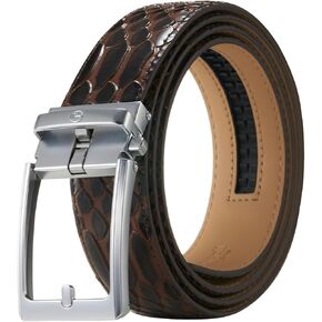 حزام السقاطة للرجال من Tonywell، نسيج منقوش على شكل تمساح، عرض 1-3/8، بني تمساح in Kuwait