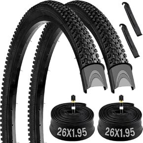 إطار دراجة مقاس 26 بوصة، عبوتان من إطارات الدراجات مقاس 26 × 2.125 مع صمام شريدر، وإطار دراجة مقاس 26 × 2.125 وأنبوب مع رافعتين للإطارات، إطار دراجة جبلية قابل للطي لإطارات وأنابيب الدراجات مقاس 26 × 2.1/2.125/2.20/2.25 in Kuwait