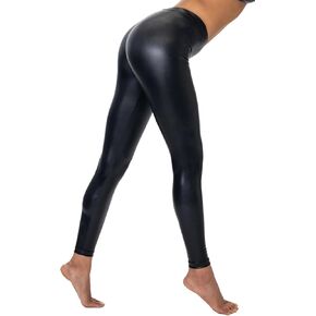 RLA280 - Shiny Lamé Mid-Rise Legging, Stretchy Contouring Fit, Made in USA in Saudi Arabia