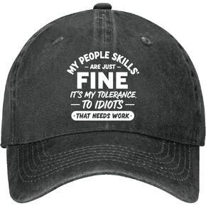 My-Peoples Skillss are Just Fine Hat for Men Trendy Washed Distressed Baseball in Kuwait