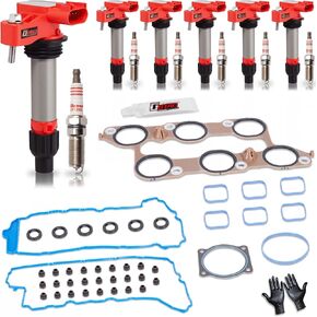 Ignition Coil Pack, Spark Plug, Intake Manifold Gasket For Buick Allure Enclave LaCrosse, For Cadillac ATS XTS CTS SRX STS Chevy Impala Malibu Equinox Traverse GMC Canyon Acadia Terrain Saturn 3.0 3.6 in Saudi Arabia