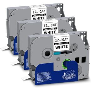 10-Pack TZ-231 Compatible for Brother Tze-231 Label Maker Tape TZe 12mm 0.47 Laminated White TZ Black on White Refills Work with Brother P-Touch PT-D210 D220 D200 H110 1000 1280 D400, 1/2" x 26.2' in Kuwait