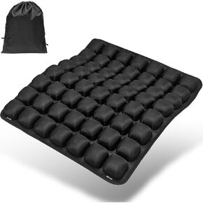 Inflatable Seat Cushion, Airplane Travel Seat Cushion for Long Flights & Car Rides, Portable Air Pad with Built-in Pump, Ergonomic Tailbone Buttocks Pain Relief for Office Chair, Wheelchair, Stadium in Saudi Arabia
