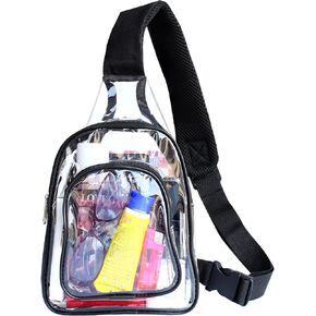 محافظ صغيرة شفافة للنساء والرجال، حقيبة شفافة للمناسبات والحفلات الموسيقية، حقيبة ظهر على الكتف in Kuwait
