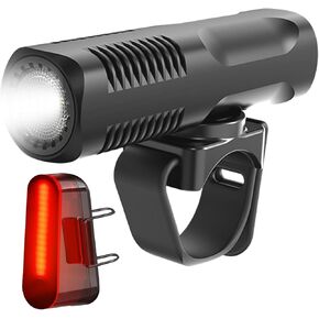 مجموعة أضواء الدراجة الأمامية والخلفية، 8+5 أوضاع مصباح أمامي وخلفي للدراجة قابل لإعادة الشحن USB-C، مصابيح أمان LED مقاومة للماء IP64 للركوب الليلي، ملحقات ركوب الدراجات على الطرق والجبال، سهلة التركيب in Kuwait