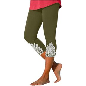 Capri Leggings for Women Summer high Waist Tummy Control Workout Yoga Pants Lightweight Active Soft Stretch Clothing in Kuwait