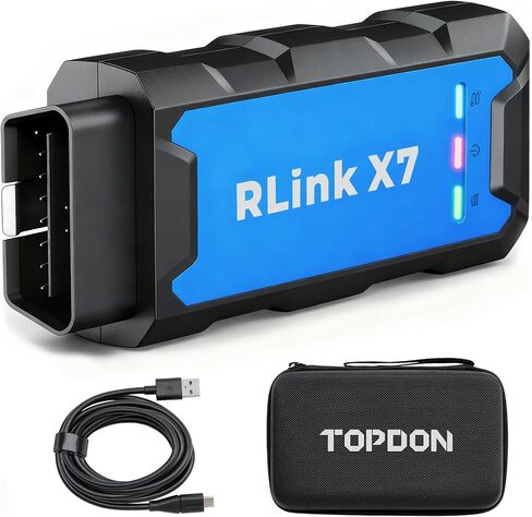 TOPDON 3 في 1 محول USB Obd2 عالي السرعة لـ FORScan، أداة إعادة برمجة RLink J2534 لـ GM/Ford/Chrysler، مبرمج J2534 Pass-Thru، أداة تشخيص OEM، يدعم J2534/CAN FD، RLink X3 in Saudi Arabia