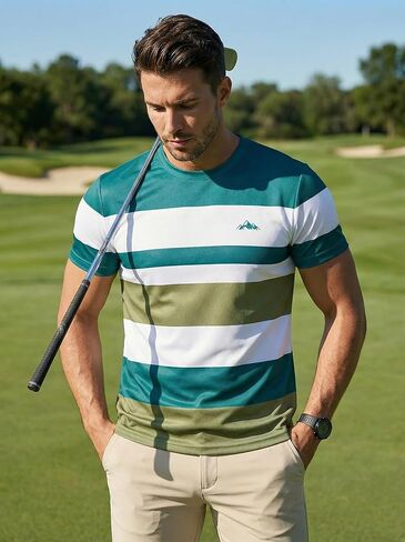 Men's Quick Dry Breathable Lightweight Shirts, Crew Neck Short Sleeve Casual Daily Athletic Outdoor Wear Tops, S-2XL in Saudi Arabia
