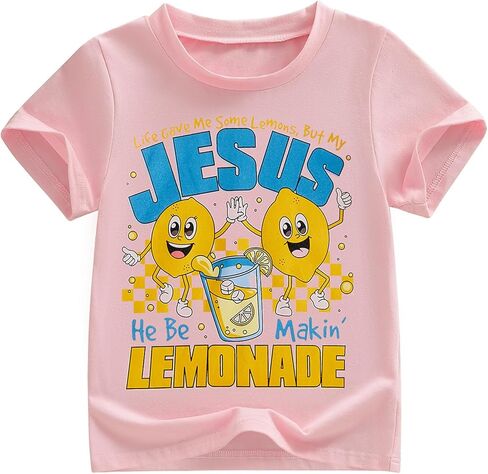 Toddler Little Boys Girls Christian Shirt Life Gave Me Lemons But My Jesus He Be Makin Lemonade Religious T-Shirt in Saudi Arabia