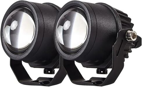 Motorcycle Headlight Motorcycle l-ed Spotlight Electric Vehicle Paving Lens high and Low Beam Tangent Integral headlamp Auxiliary lamp headlamp Motorcycle Fog Lamp Assembly(2 pcs Spotlight) in Kuwait